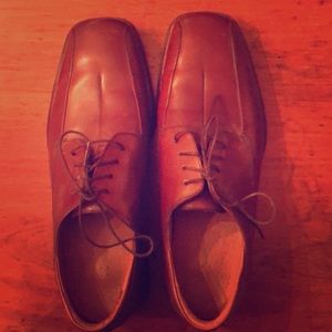 Brown Rockport leather dress shoes